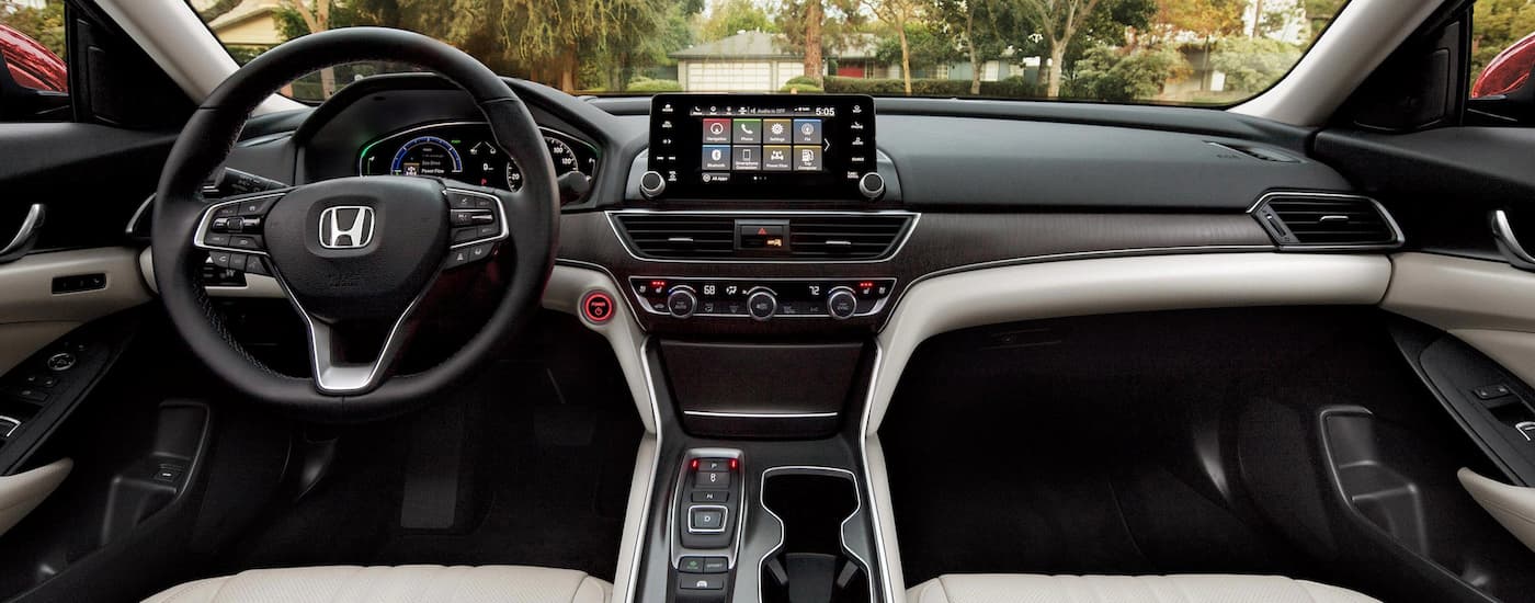 The interior dashboard of a 2022 Honda Accord is shown.